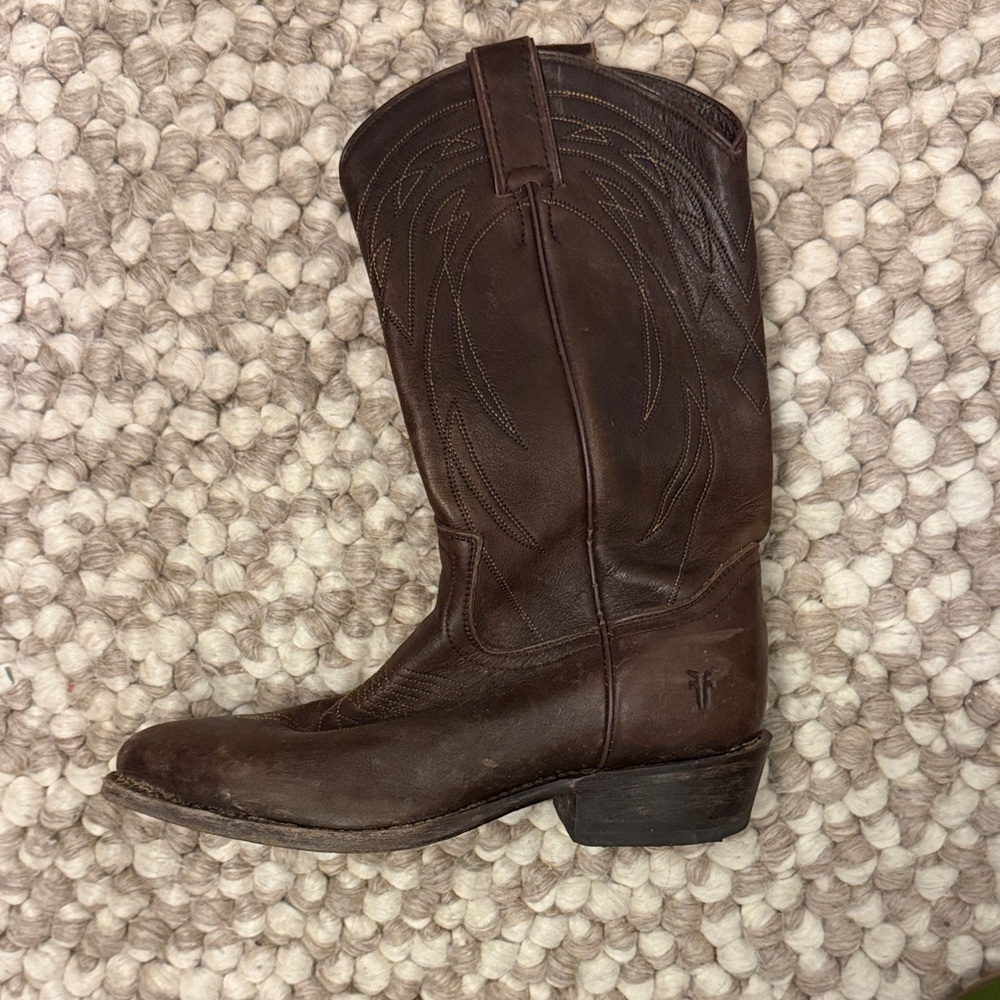 Frye Brown Leather Ankle Boots
